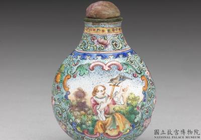 图片[3]-Copper-body painted enamel snuff bottle with a western figural design, Qing dynasty, Qianlong reign (1736-1795)-China Archive